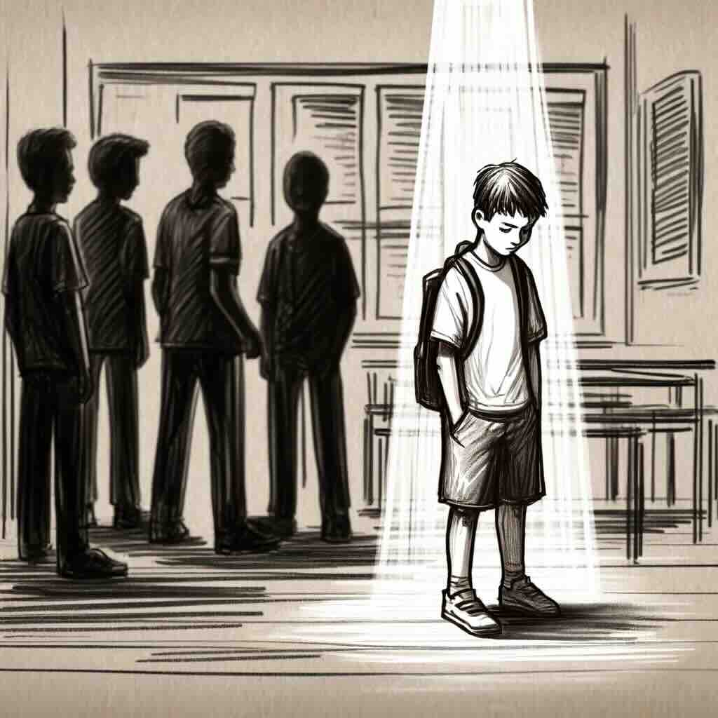 a boy experiencing bullying